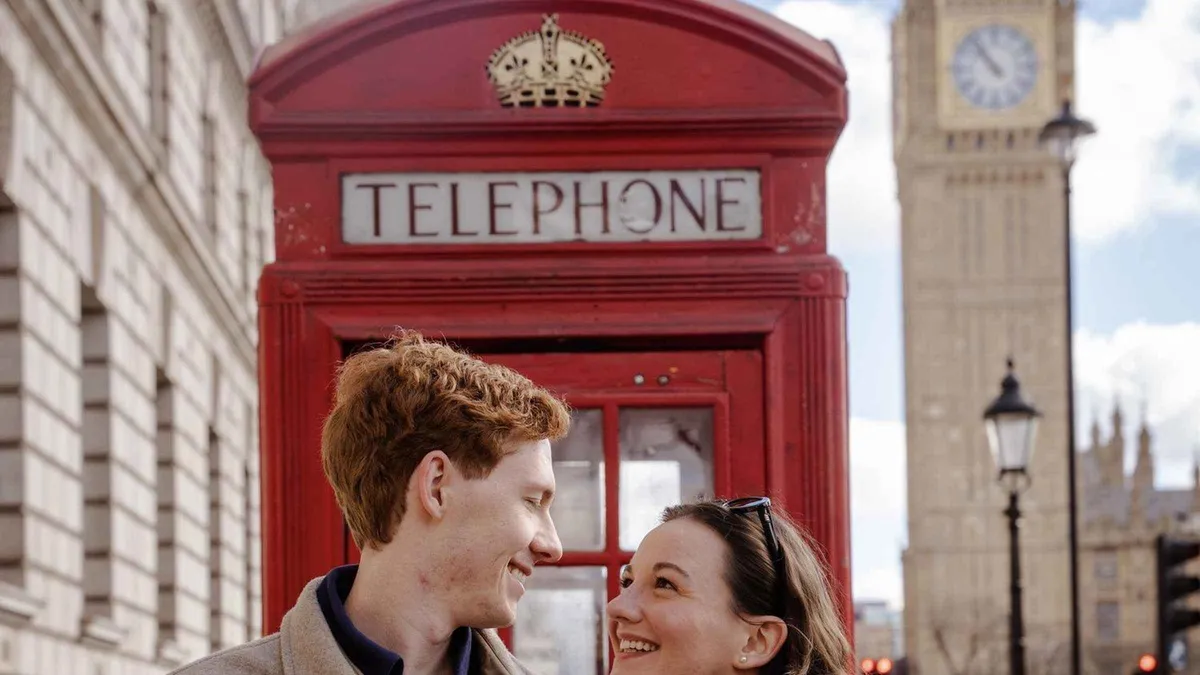 Family photographed beside the London Eye during a private London photoshoot with video clip